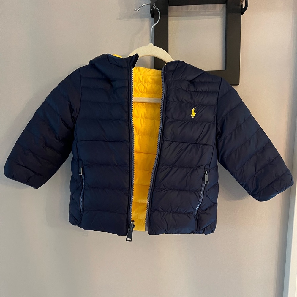 Polo Ralph Lauren Reversible Infant Puffer Jacket Size 12 M